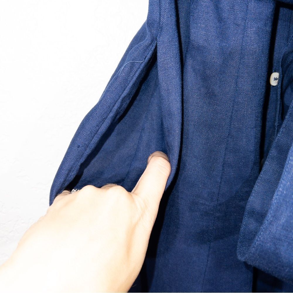 Hill House Navy Button-Front Midi Dress - Picture 4 of 10
